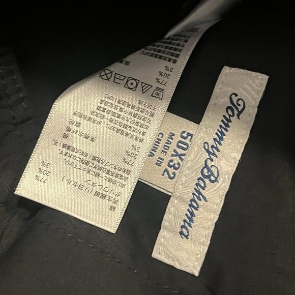 Tommy Bahama Pants Boracay Solid Flat Front Black BT115496 50x32 50 Waist NWT - Picture 7 of 9